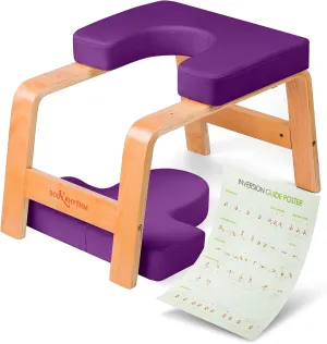 BODY RHYTHM Yoga Headstand Bench, Yoga Inversion Chair, Headstand Trainer for Relieve Stress, Improve Sleep & Digestion and Strength Training, Ideal for Home Workout, Fitness and Gym