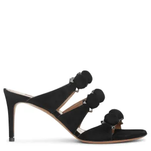 Bombe 70 black suede mules