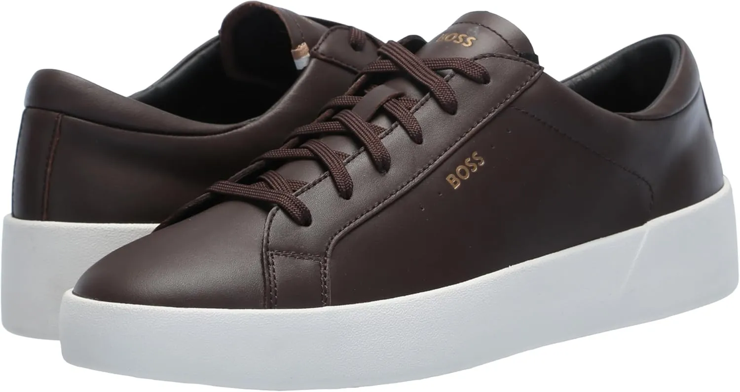 BOSS Men's Belwar Smooth Leather Low Top Sneaker