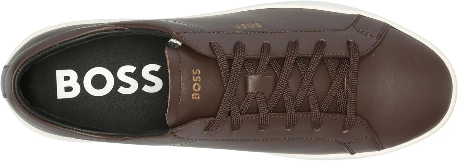 BOSS Men's Belwar Smooth Leather Low Top Sneaker