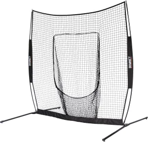 Bownet Big Mouth Elite Baseball & Softball Hitting Net – Heavy-Duty Portable 8' x 8' Batting Practice Net with Energy Absorption System – Includes Carry Bag for Indoor & Outdoor Use