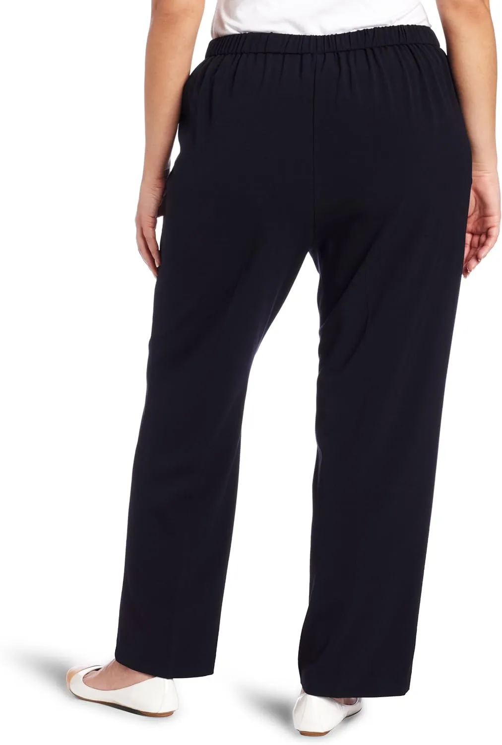 Briggs New York Women's Plus Size Pull on Dress Pant Average & Short Length