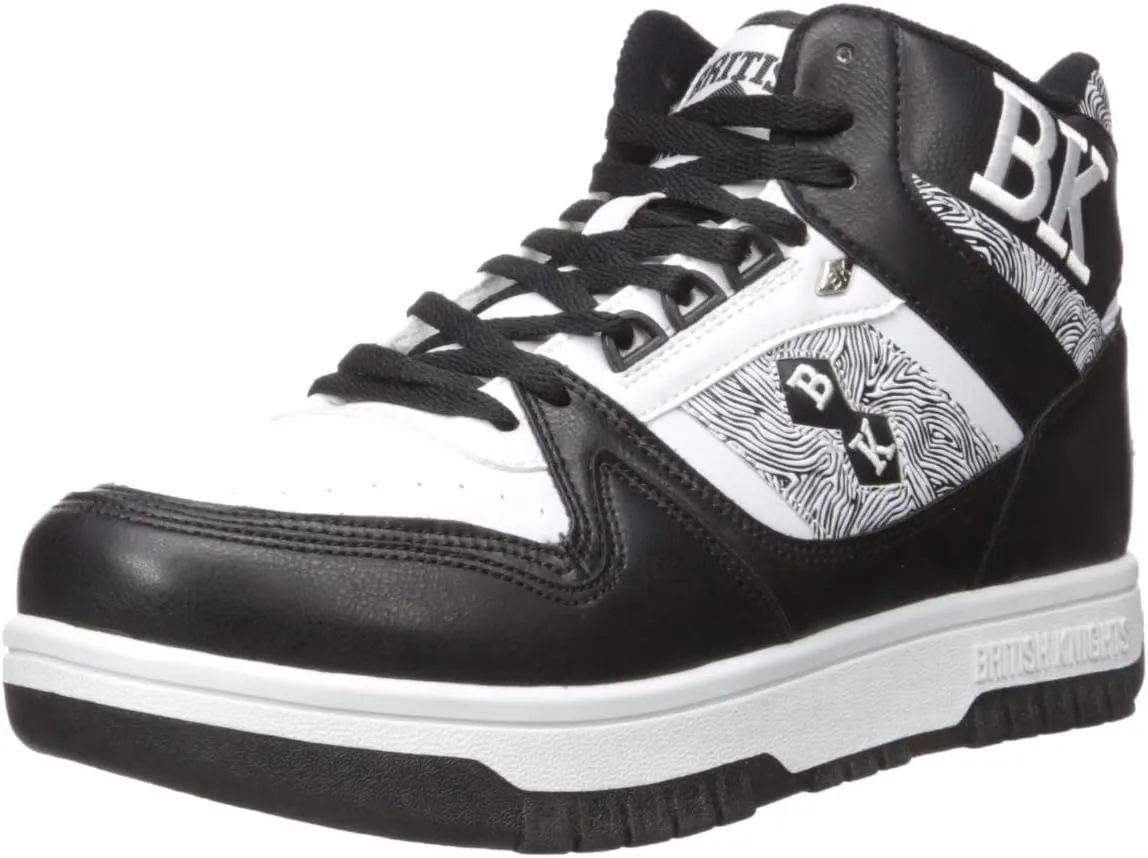 British Knights Men's Kings SL Fashion Sneaker Sneaker, White/Black, 10 medium