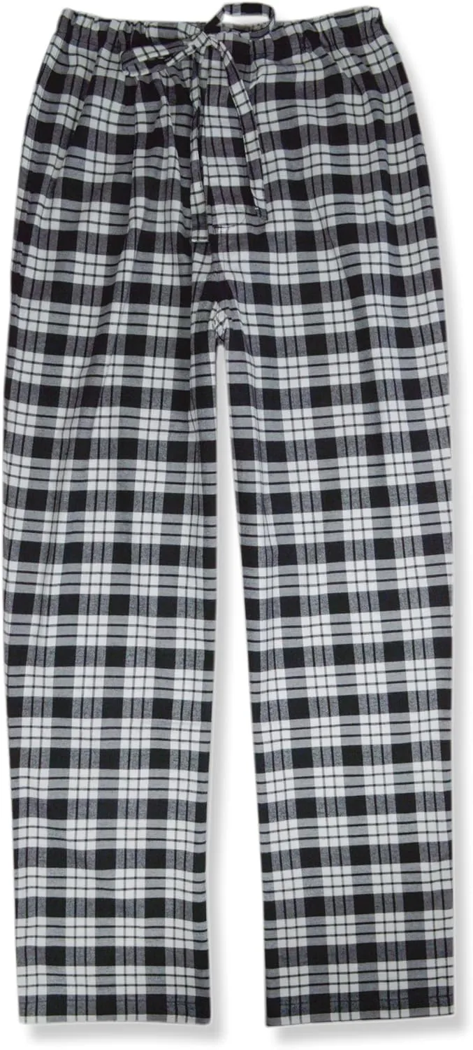 Brooks Brothers Mens Flannel Cotton Two Piece Pajama Shirt and Pants Lounge Set,