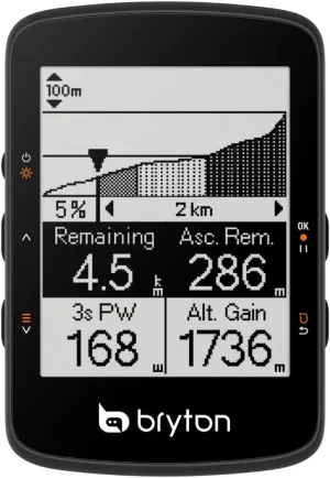 Bryton Rider 460 2.6 Inch LCD GPS Bike Computer Innovative Navigation Assistance, Compatible with E-Bike and Bike Radar, 32hrs Long Battery Life, Bluetooth ANT Waterproof