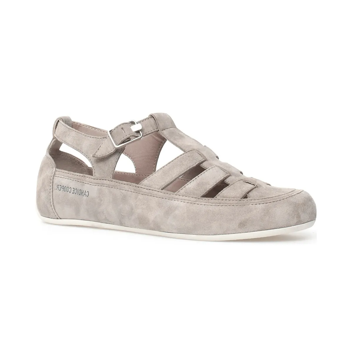 Candice Cooper Women's Rock T-Bar Fisherman Slate Velvet Suede