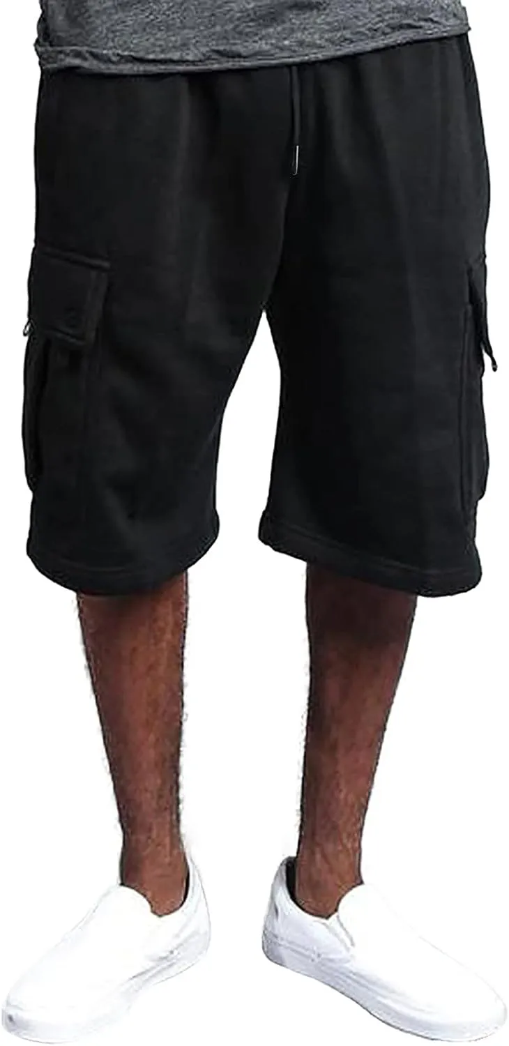 Cargo Shorts for Men Big and Tall Summer Casual Work Shorts Drawstring Elastic Waist Knee Length Bermuda Short 2025