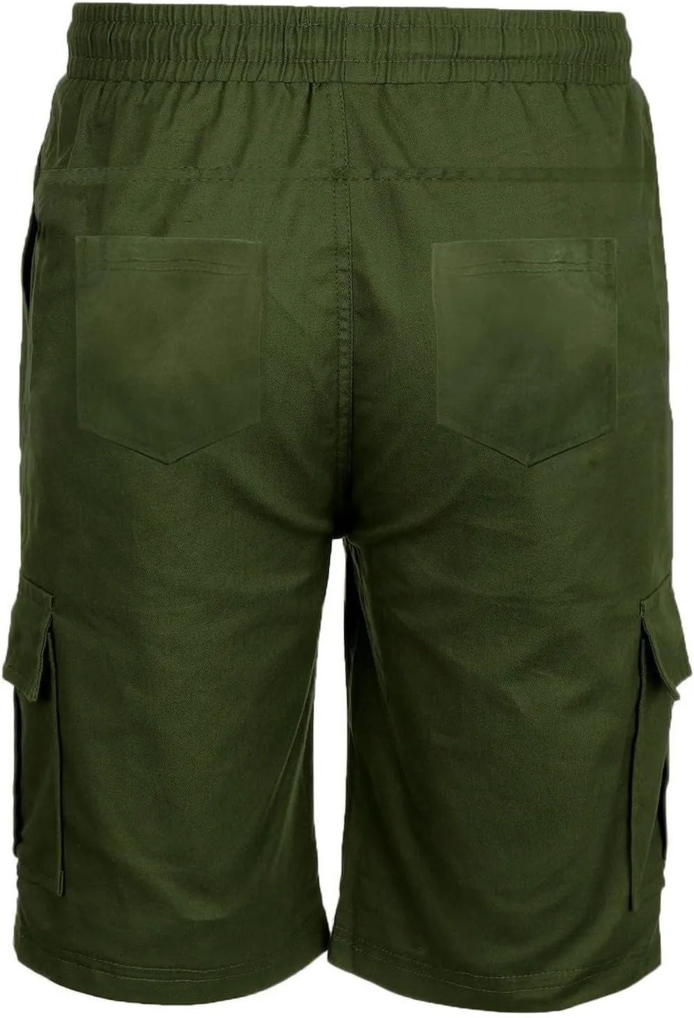 Cargo Shorts for Men Big and Tall Summer Casual Work Shorts Drawstring Elastic Waist Knee Length Bermuda Short 2025