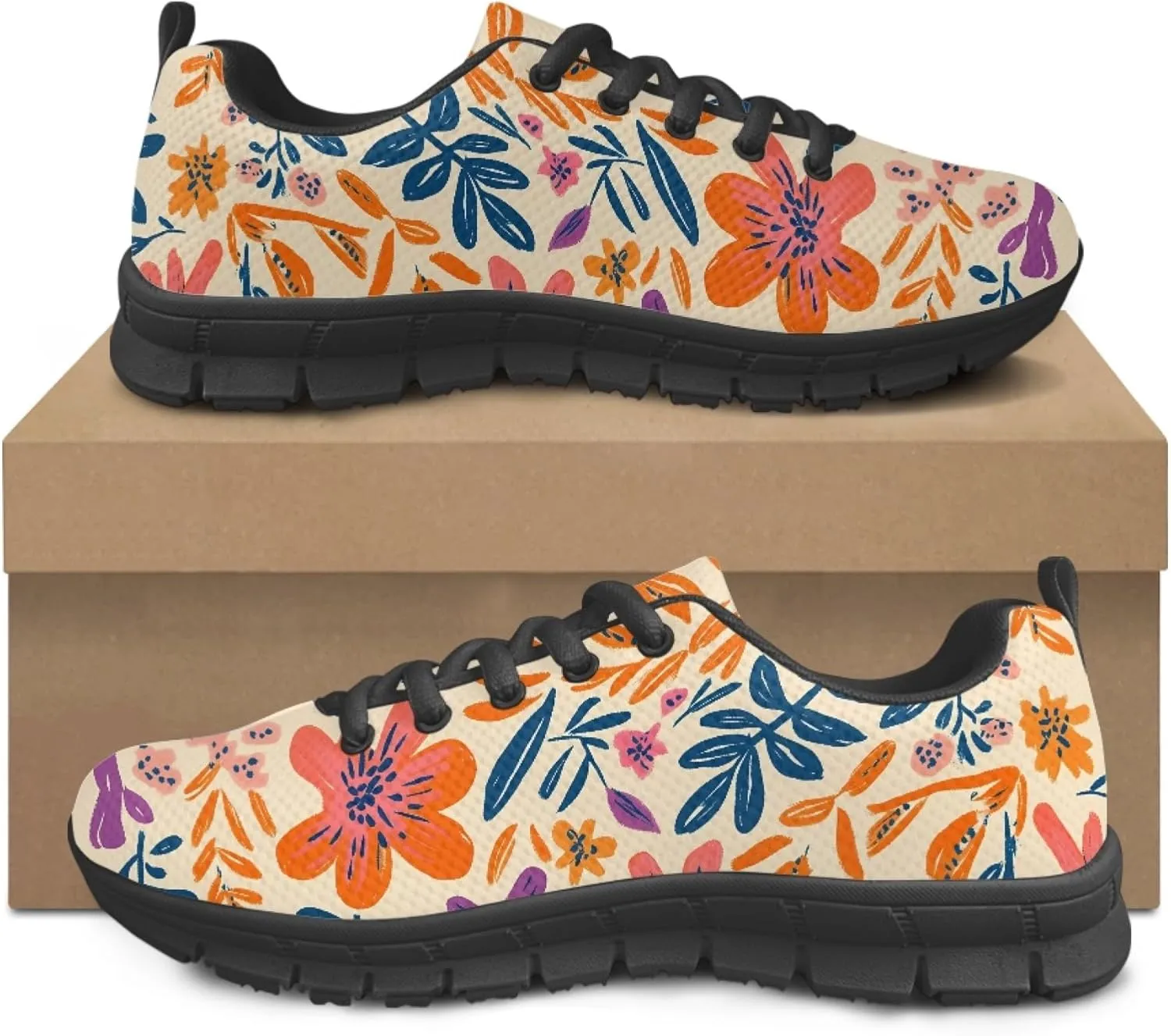 Casual Shoes for Teens Womens Trainer Running Travel Sneaker Walking Low Heel Lace Up Teens Adults Lightweight Sneakers