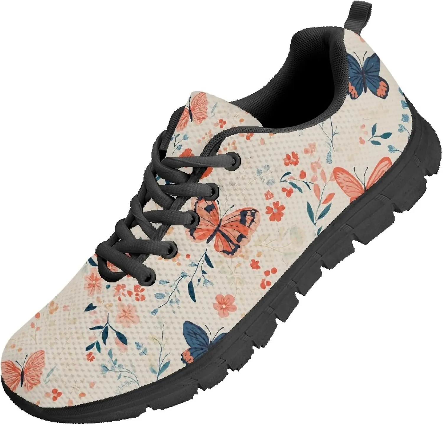 Casual Shoes for Teens Womens Trainer Running Travel Sneaker Walking Low Heel Lace Up Teens Adults Lightweight Sneakers