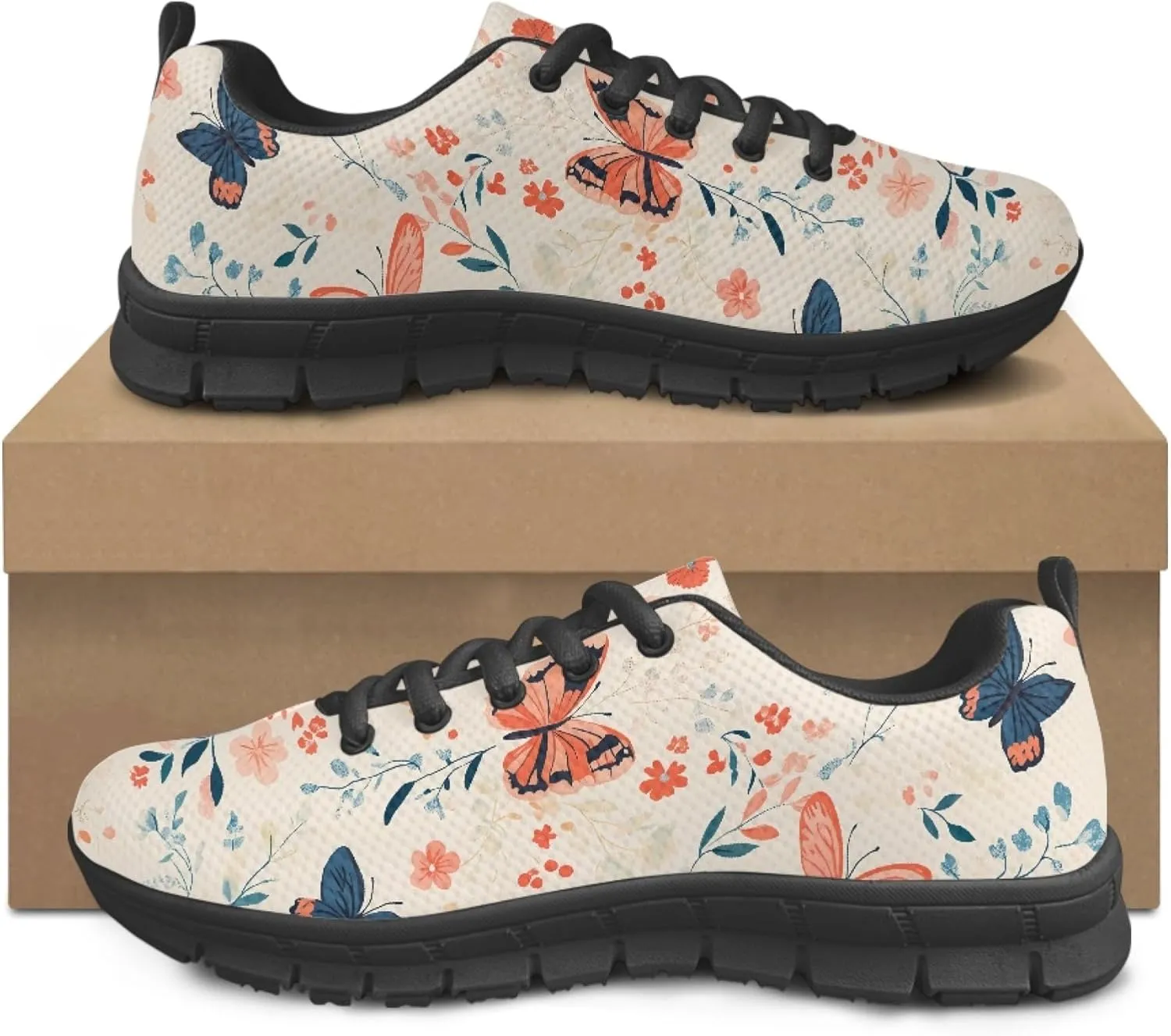 Casual Shoes for Teens Womens Trainer Running Travel Sneaker Walking Low Heel Lace Up Teens Adults Lightweight Sneakers