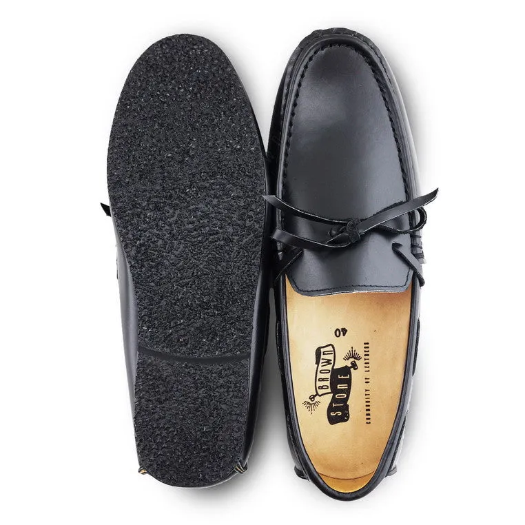 Casualist Lace Leather Loafer Soft Black