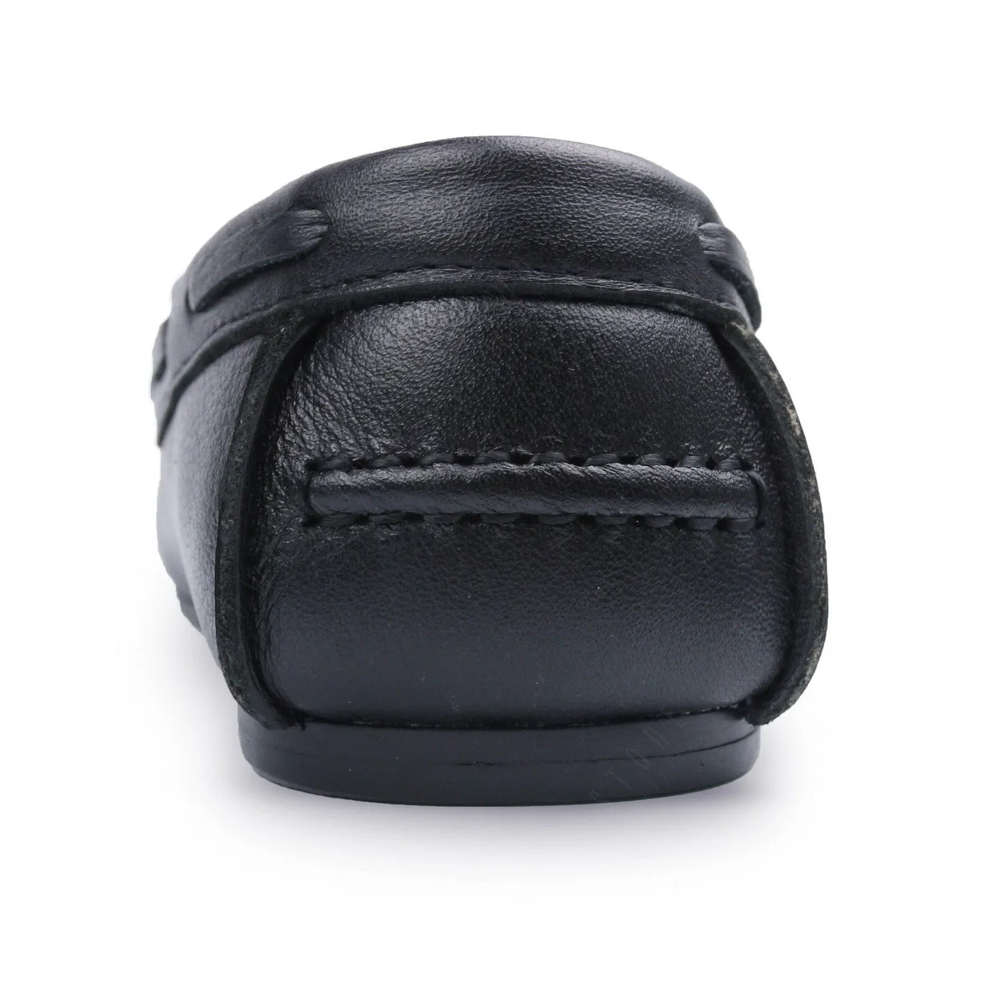 Casualist Lace Leather Loafer Wrinkle Soft Black