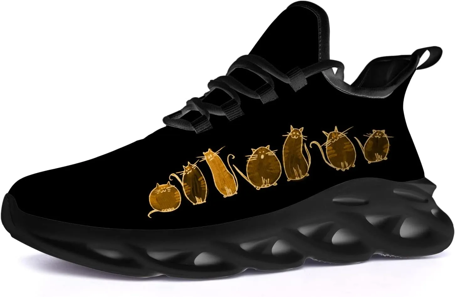Cat Card Shoes for Men Women Road Running Walking Tennis Sneakers Kitty Lover Shoes Gifts for Boy Girl
