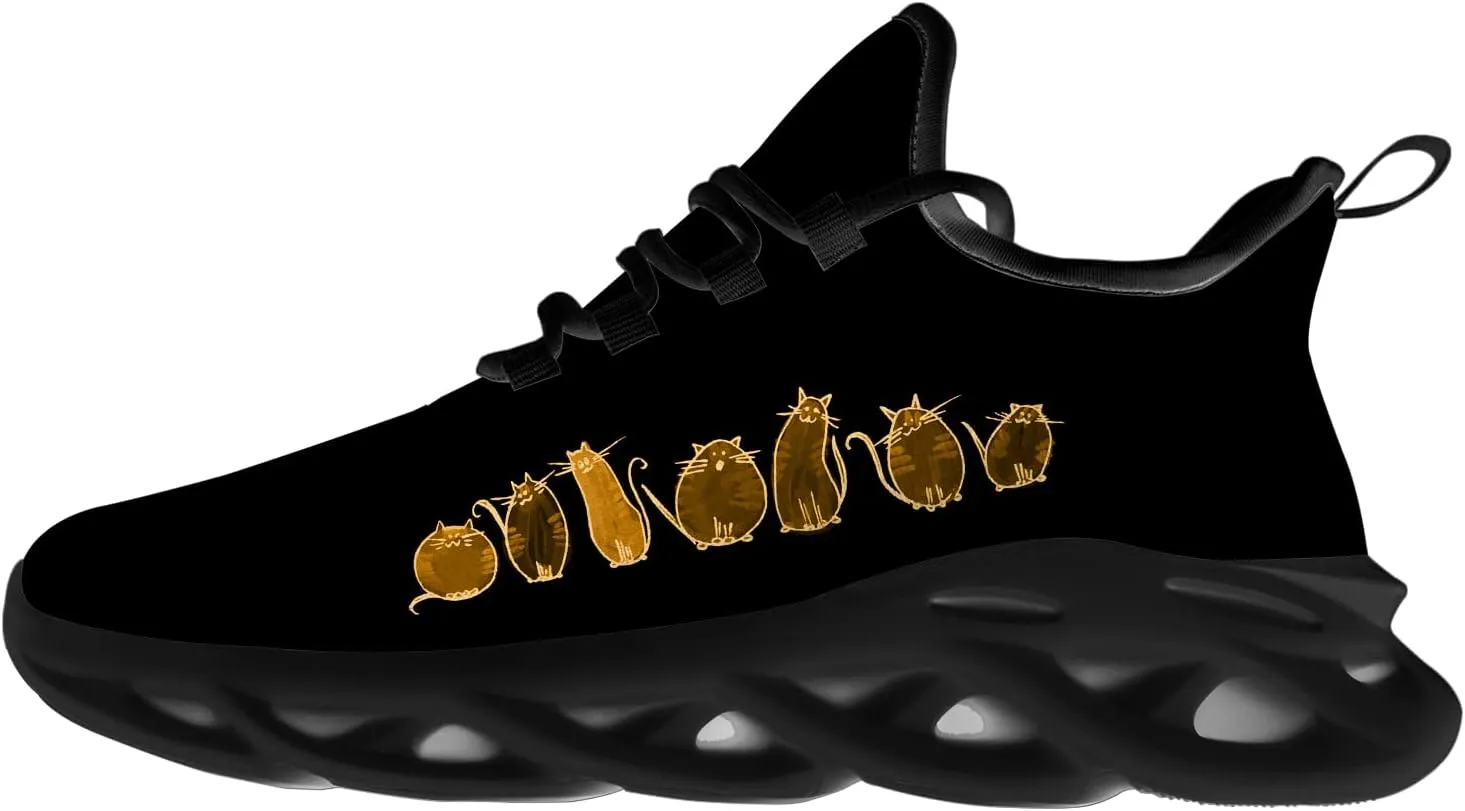 Cat Card Shoes for Men Women Road Running Walking Tennis Sneakers Kitty Lover Shoes Gifts for Boy Girl