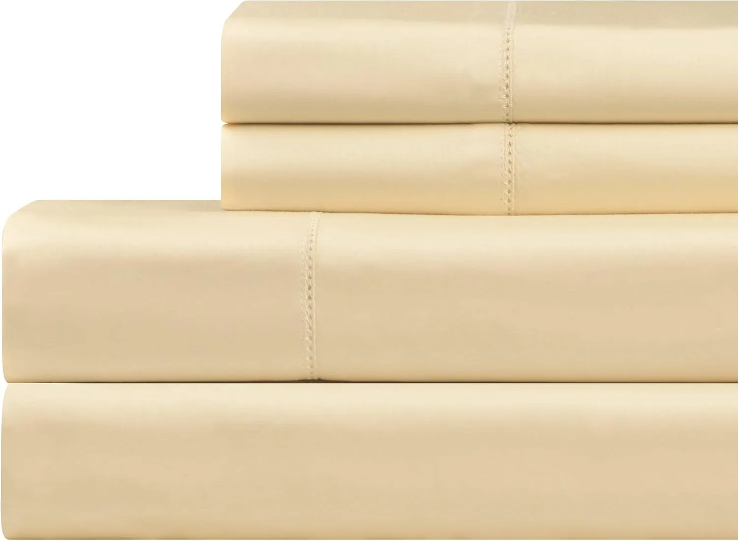 Celeste Home 610 Thread Count Pima Cotton Sheet Set, Queen, Cream