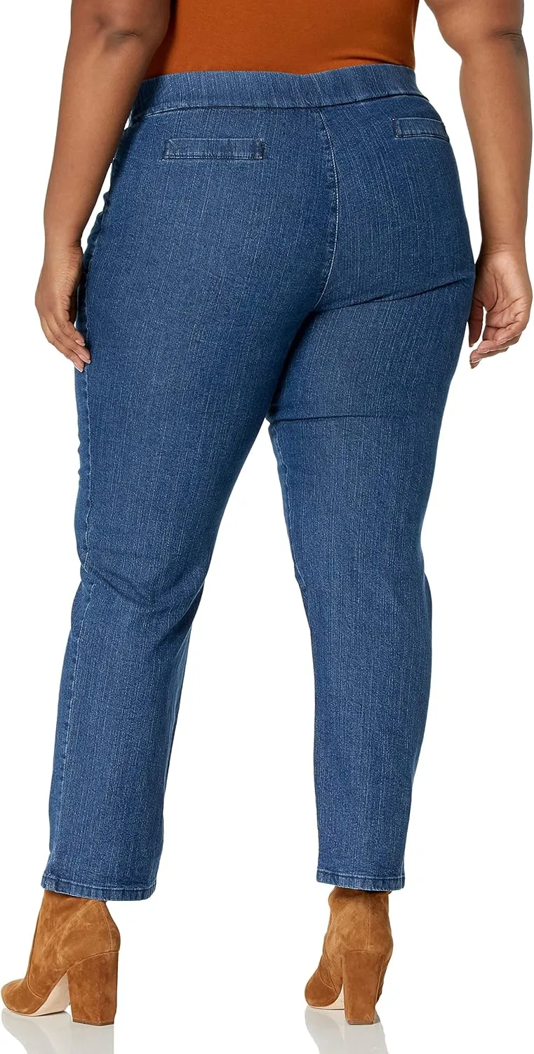 Chic Classic Collection Women's Easy Fit Elastic Waist Jean