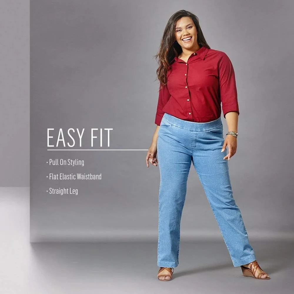 Chic Classic Collection Women's Easy Fit Elastic Waist Jean