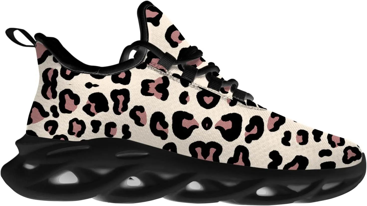 Ciadoon Leopard Shoes for Men Women Road Running Shoes Walking Tennis Sneakers Athletic Jogging Shoes Gifts