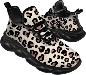 Ciadoon Leopard Shoes for Men Women Road Running Shoes Walking Tennis Sneakers Athletic Jogging Shoes Gifts