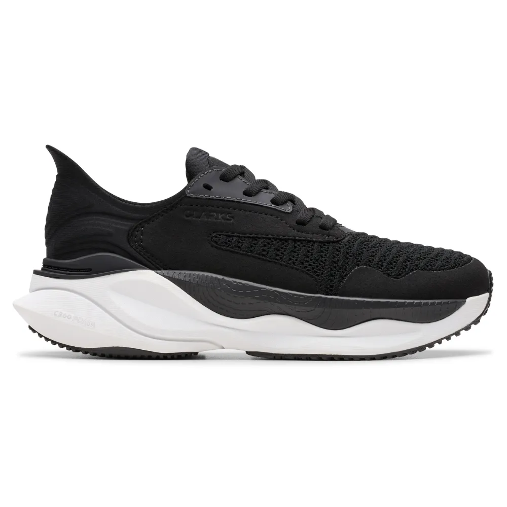 Clarks Pace Black/White Sneaker (Women's)