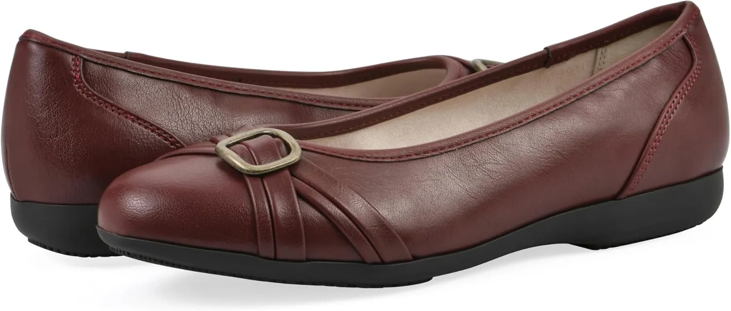 CLIFFS BY WHITE MOUNTAIN Women's Calming Cushioned Ballet Flat
