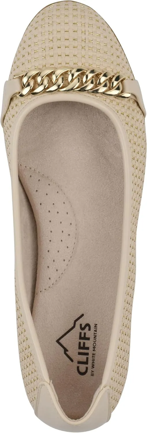 CLIFFS BY WHITE MOUNTAIN Women's Charmed Cushioned Ballet Flat