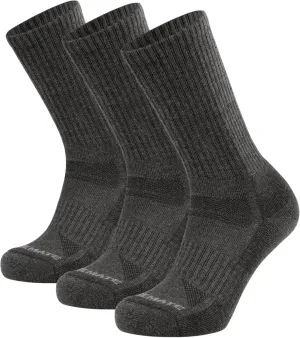 CLOSEMATE Mens Merino Wool Winter Thermal Crew Socks Cushioned Anti Blister Moisture Wicking for Hiking Sports 3 Pairs