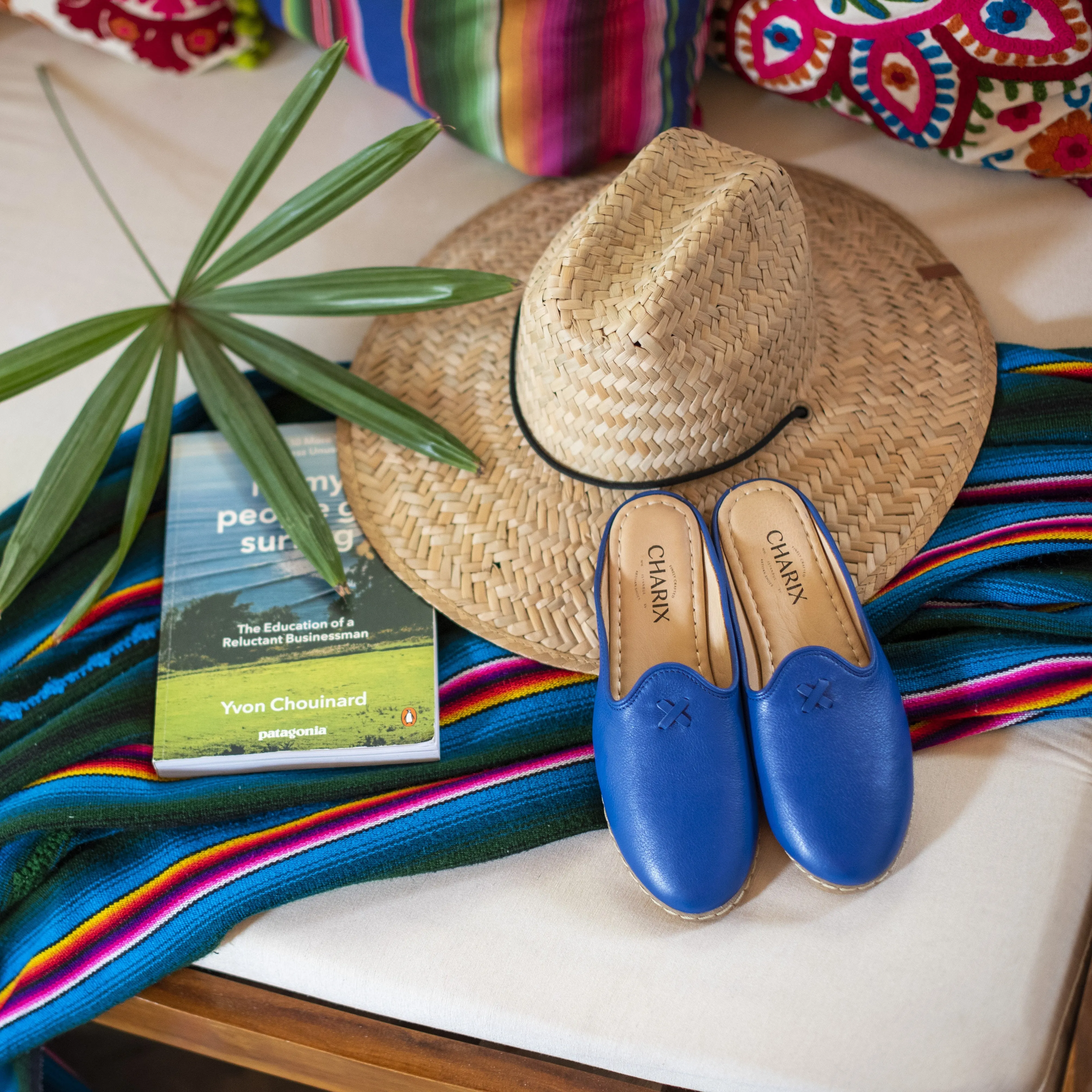 Cobalt Blue Mule Shoes