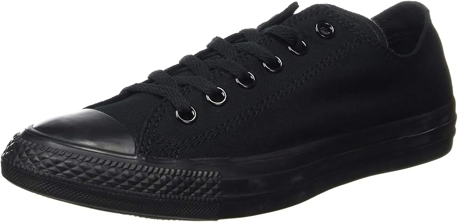 Converse Mens All Star Ox Low Top Chuck Taylor Chucks Lace Up Trainer - Black Mono - 9