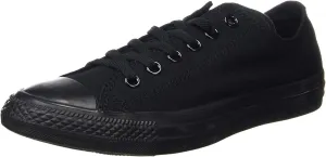 Converse Mens All Star Ox Low Top Chuck Taylor Chucks Lace Up Trainer - Black Mono - 9