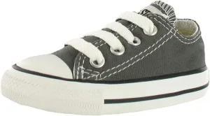 Converse Unisex-Baby Chuck Taylor All Star Low Top Sneaker, charcoal, 3 M US Infant