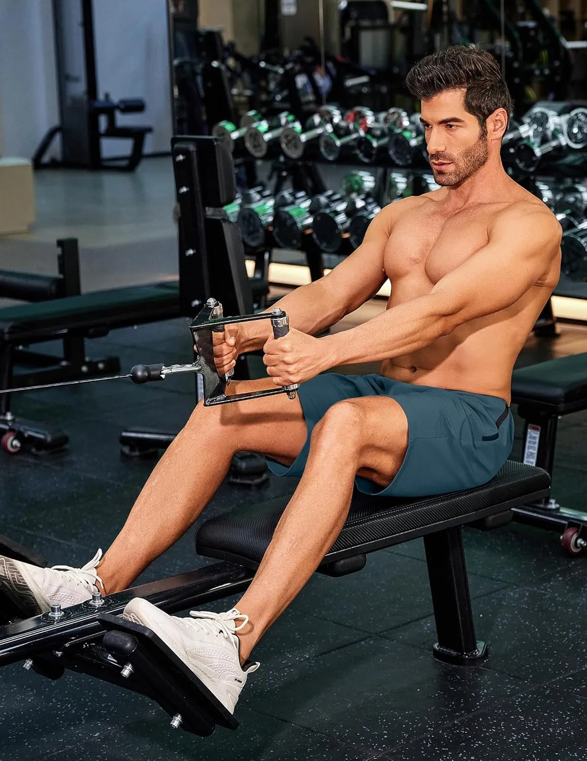 COOFANDY Men's Gym Workout Athletic Shorts Running Jogger Quick Dry Lightweight Shorts with Zipper Pockets