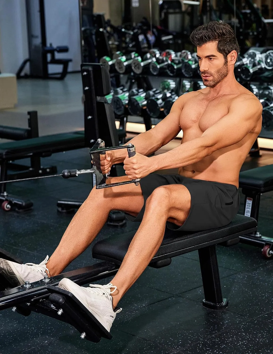 COOFANDY Men's Gym Workout Athletic Shorts Running Jogger Quick Dry Lightweight Shorts with Zipper Pockets