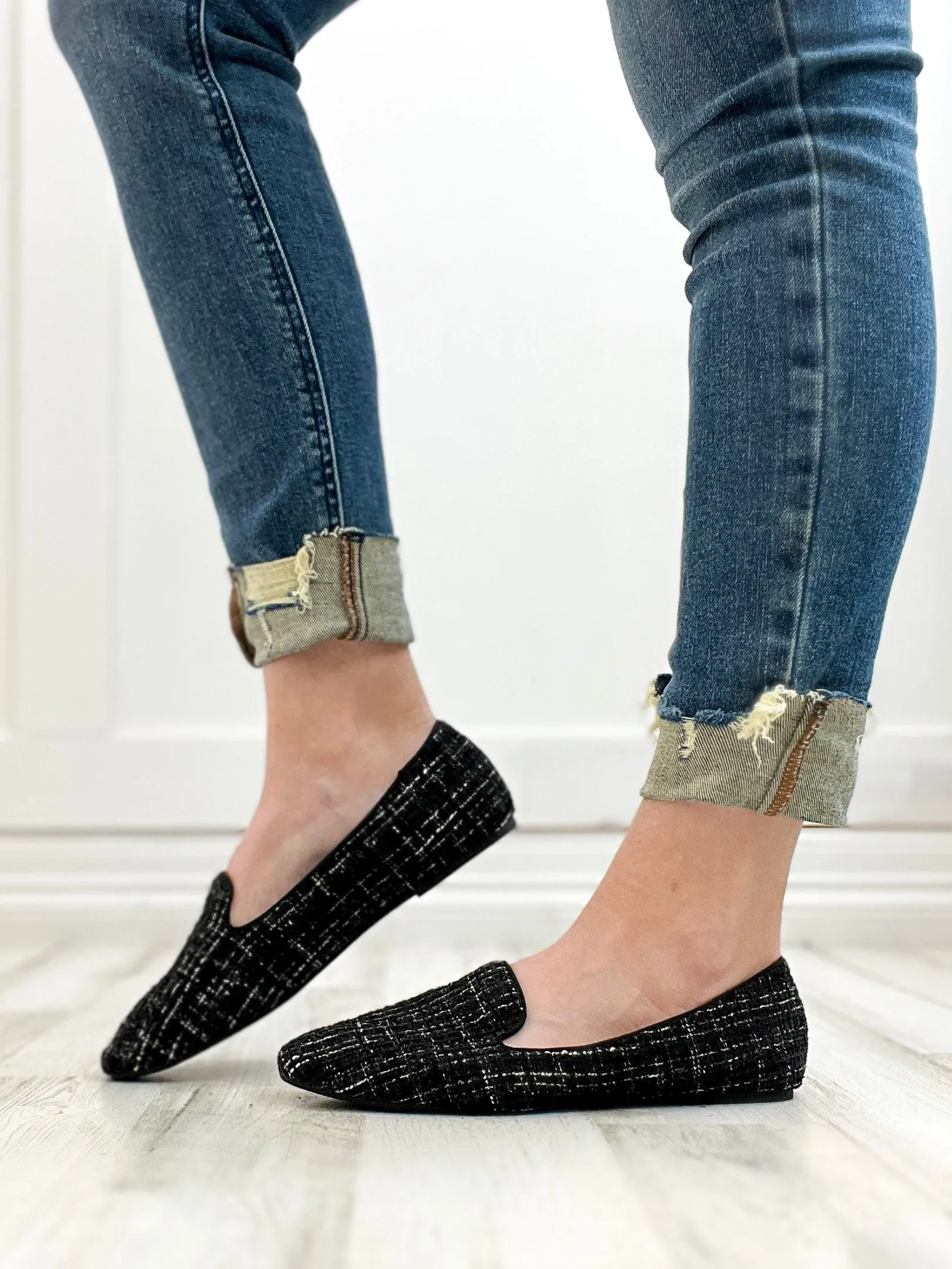 Corkys Goody 2 Shoes Ballet Flats In Black Tweed
