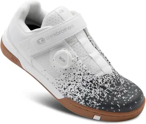 Crankbrothers Stamp BOA Splatter Mens MTB Mountain Bike Shoes White/Black 7.5 USA