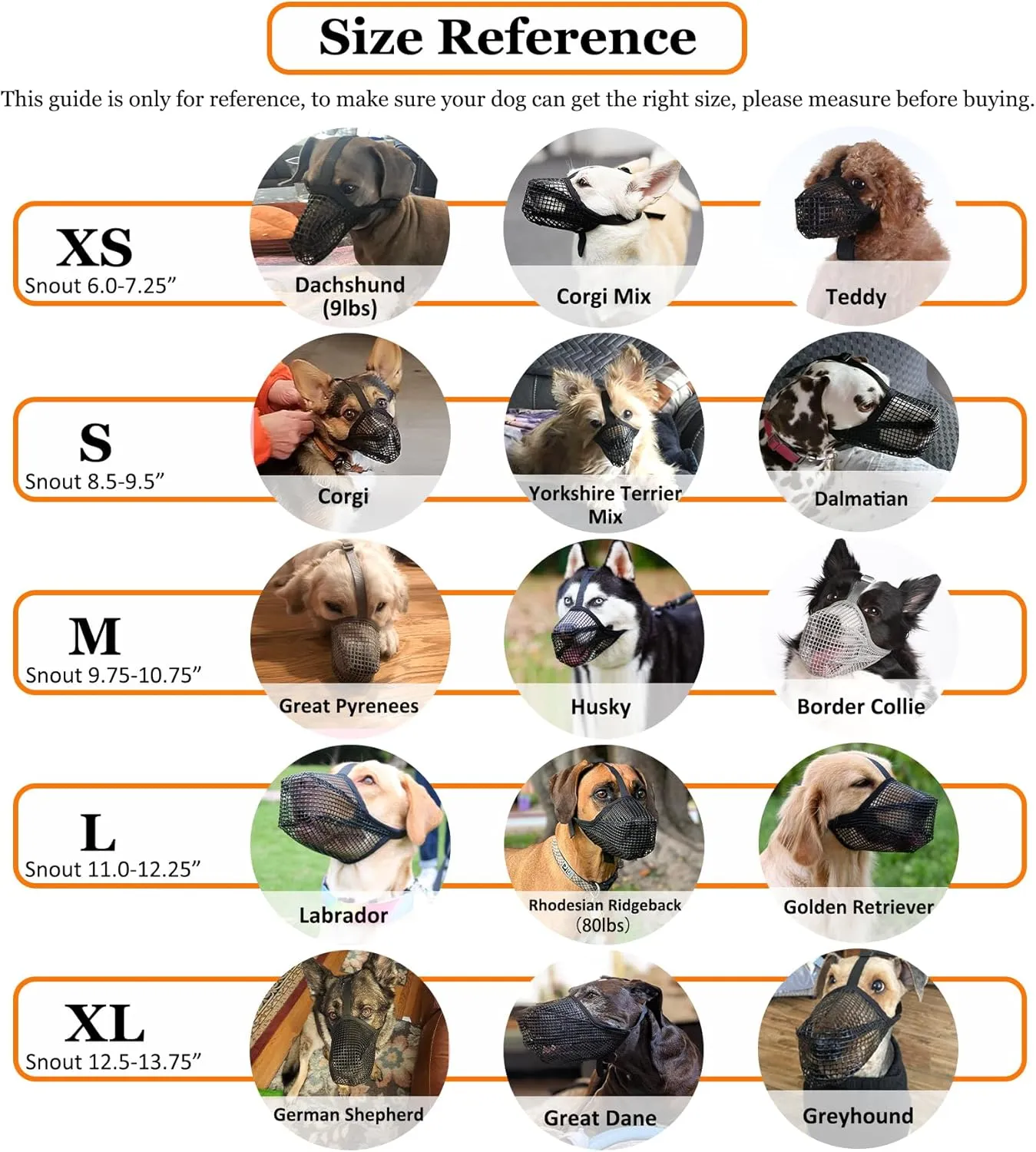 Crazy Felix Dog Muzzle, Soft Mesh Muzzle for Small Medium Large Dogs Labrador German Shepherd, Breathable Adjustable Mouth Guard for Biting Chewing Scavenging, Allows Panting and Drinking(Grey,S)
