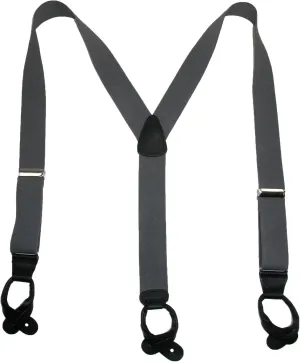 CTM® Men's Elastic Button End Dress Suspender with Bachelor Buttons