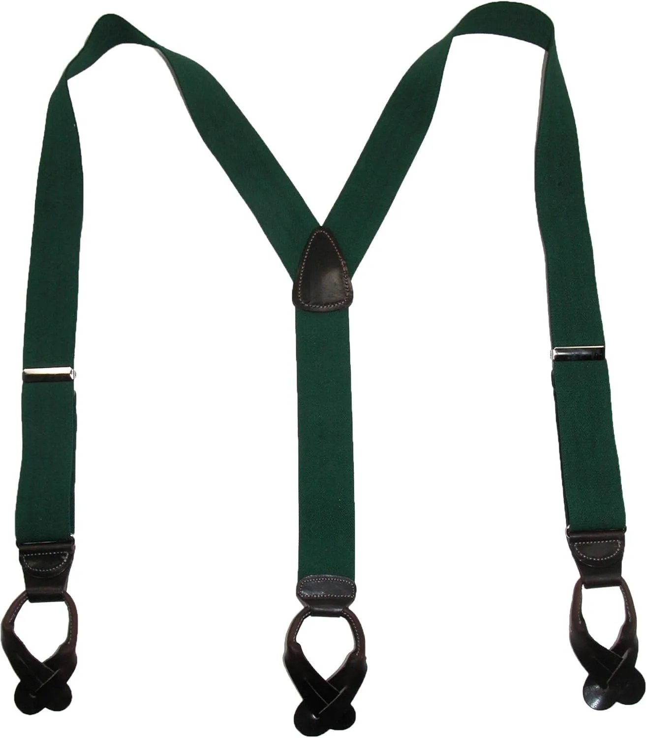 CTM® Men's Elastic Button End Dress Suspender with Bachelor Buttons