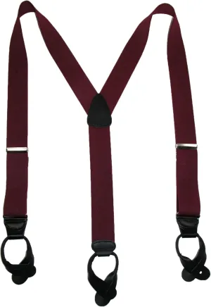 CTM® Men's Elastic Button End Dress Suspender with Bachelor Buttons