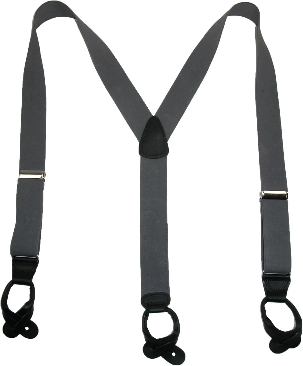 CTM® Men's Elastic Button End Dress Suspender with Bachelor Buttons