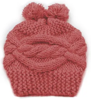Dahlia Women's Skullies & Beanies - Boho Slouch Winter Hat w/Pom Pom