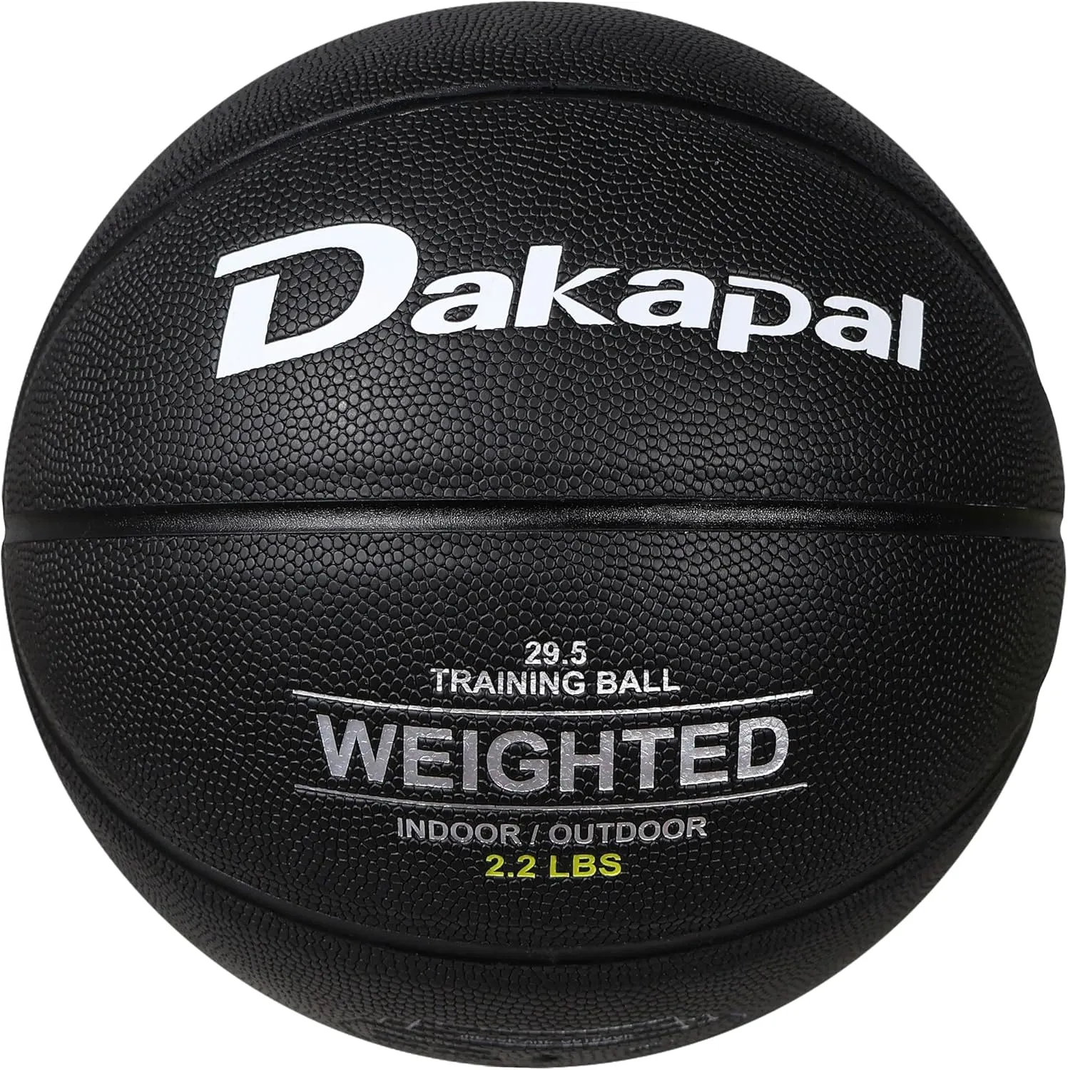 Dakapal Weighted Training Basketball, Leather Trainer Basketball (2.2/3/3.3 lbs Weight & Size 7) Ball for Training and Dribbling Passing, Indoor & Outdoor Usage(DEFLATED)