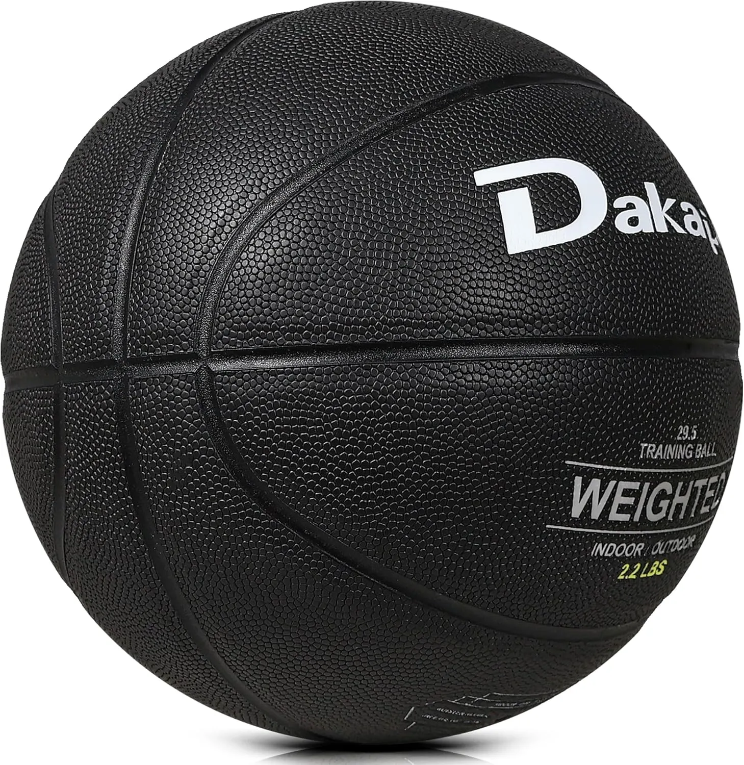 Dakapal Weighted Training Basketball, Leather Trainer Basketball (2.2/3/3.3 lbs Weight & Size 7) Ball for Training and Dribbling Passing, Indoor & Outdoor Usage(DEFLATED)