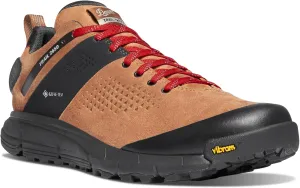 Danner Trail 2650 3” Waterproof Hiking Shoes for Men - Durable Leather & Textile Upper with Breathable Gore-Tex Lining and Vibram Traction Outsole, Brown/Red - 7.5 EE