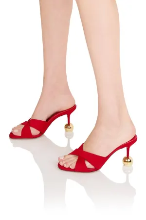 Darling Suede Mule 75 In Lipstick
