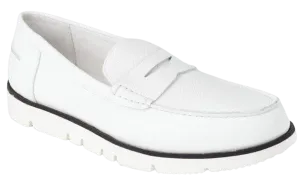 DI CHENZO Men's 5051 White Leather Loafer.