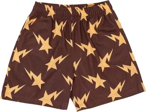 DIOTSR Mens Graphic Print Shorts Cool Mesh Basketball Shorts Casual Flat Front Shorts Summer Drawstring