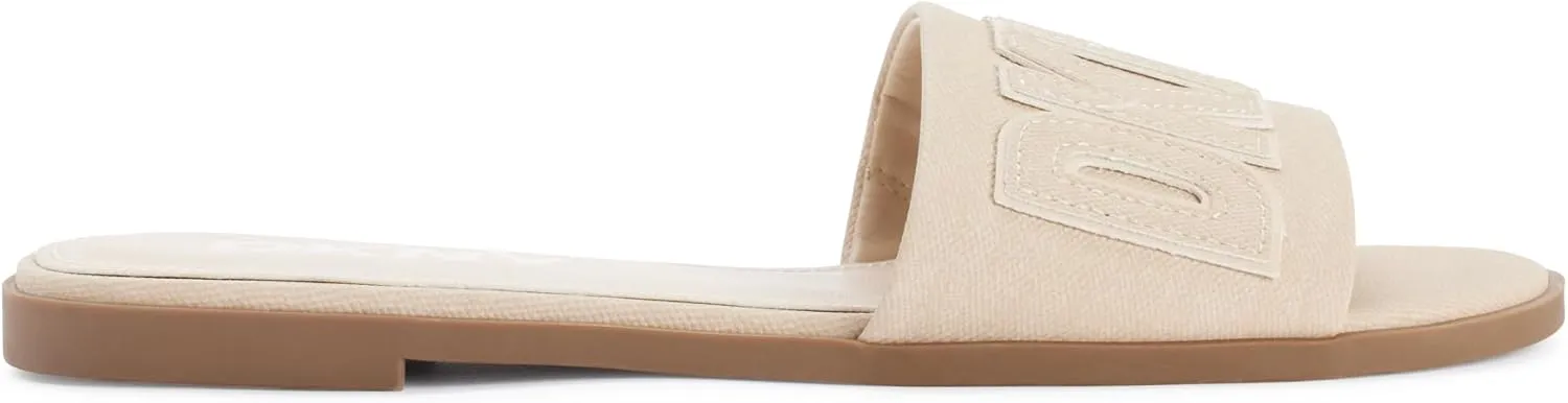 DKNY Women's Willow Flat Slide Sandal with Logo