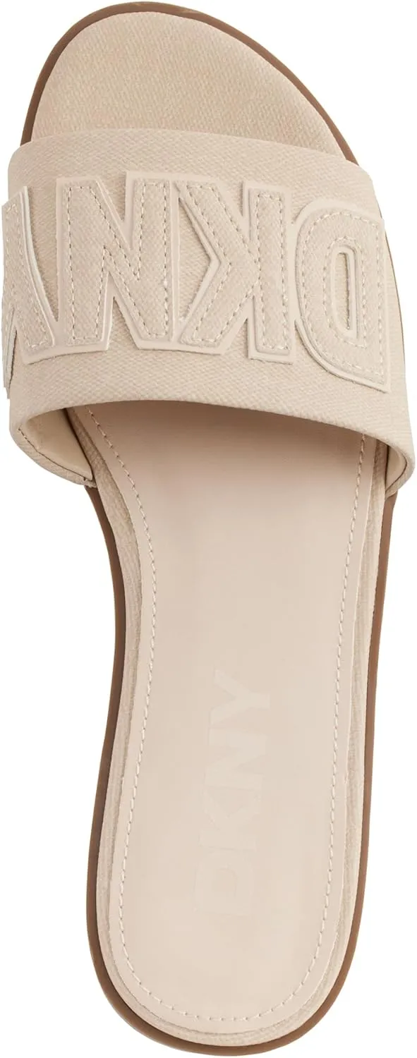 DKNY Women's Willow Flat Slide Sandal with Logo